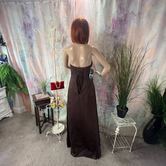 New📌Alfred Angelo Crystal Beading Draped Bodice Bridesmaid - Formal -Prom Dress - Picture 2 of 15